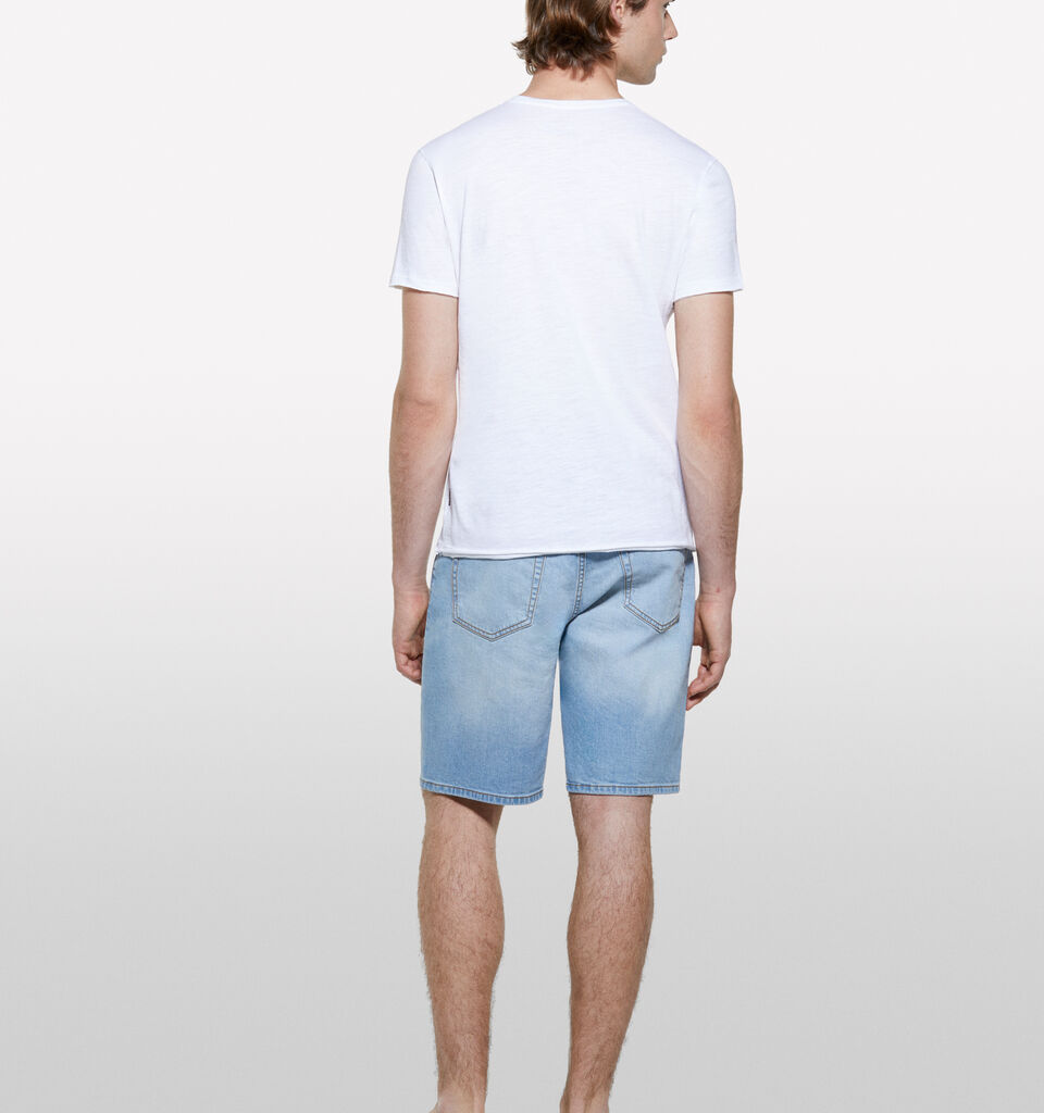 T-shirt blanc coupe slim - t-shirts à manches courtes pour homme - Blanc | Sisley image number 3